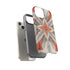 Silver Feather Compass - Impact Resistant Phone Case